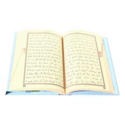 Cami Boy Kur'an-ı Kerim (2 Renkli, Mavi, Mühürlü) - 3