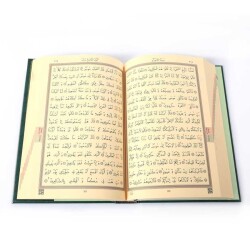 Cami Boy Kur'an-ı Kerim (2 Renkli, Yeşil, Mühürlü) - 3