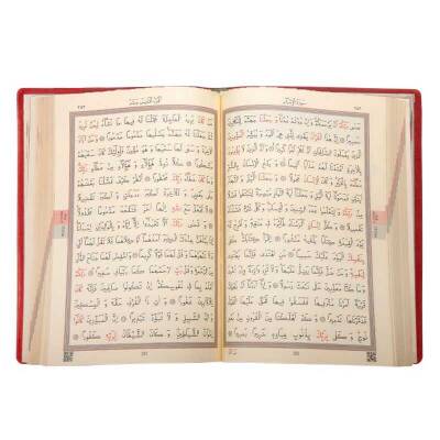 Çanta Boy Kur'an-ı Kerim 2 Renkli (Kırmızı, Kılıflı, Mühürlü) - 3