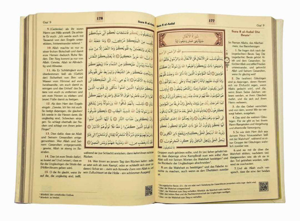 Der Heilige Koran , Arabisch- Deutsch (16x24 cm , Gold