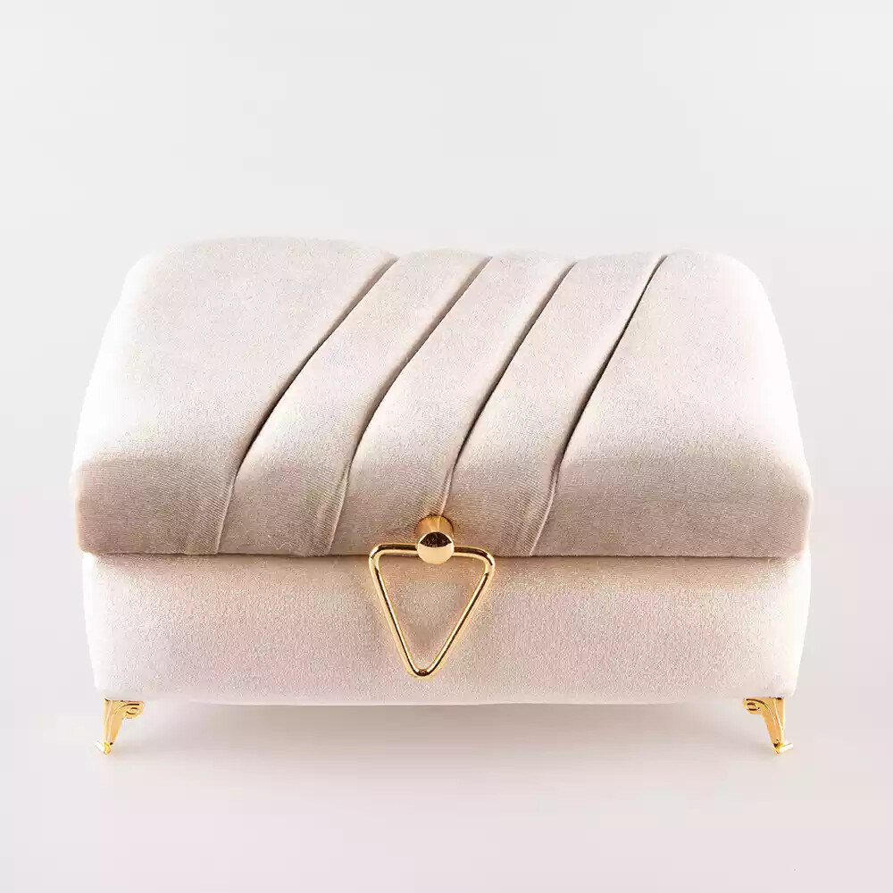 Çizgili Kutu Çeyizlik, Şal + Seccade + Tesbih + Kuran Hediye Seti (Orta B. Kadife, Vizon, Elif-Vav) - HAYRAT NEŞRİYAT