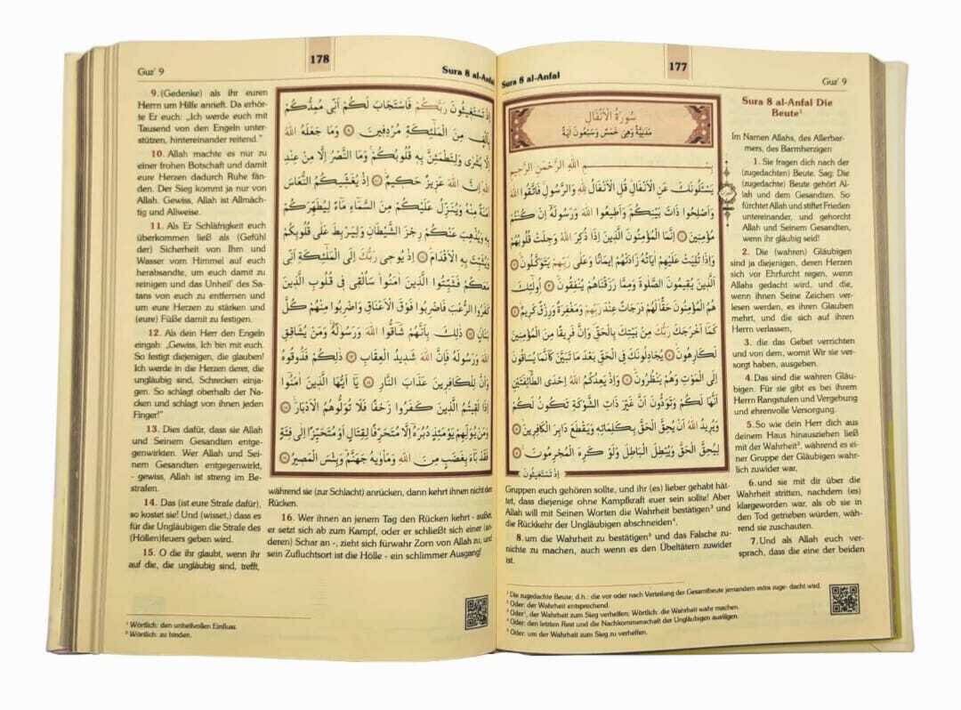Der Heilige Koran , Arabisch- Deutsch (16x24 cm , Gold) - 2