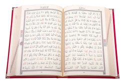 Kadife Kutulu Kur'an-ı Kerim (Çanta Boy, Elif-Vavlı, Kırmızı) - 4
