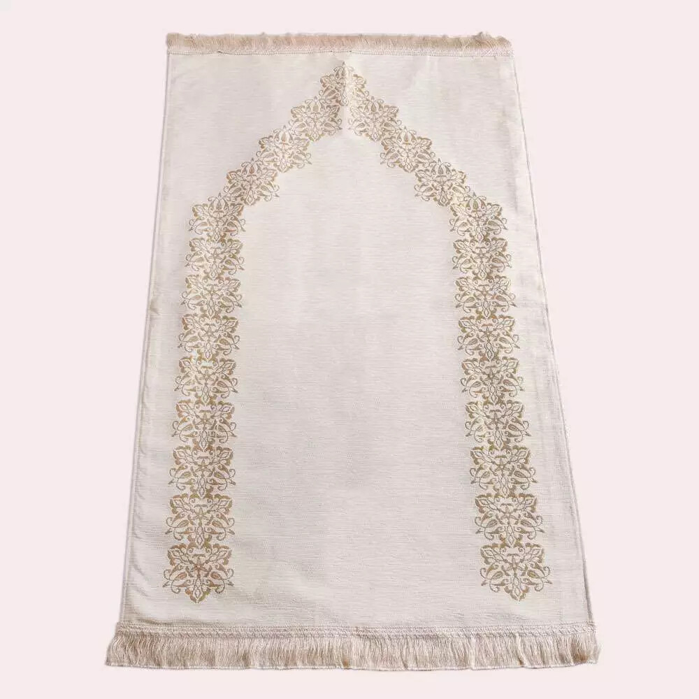 Mihrap Motifli Seccade (Beyaz) - DİĞER