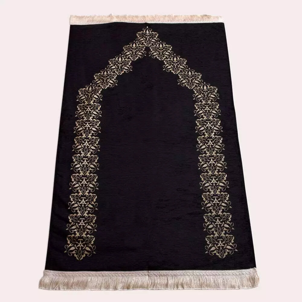 Mihrap Motifli Seccade (Siyah) - DİĞER