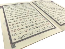 Orta Boy 30 Cüz Kur'an-ı Kerim (Mavi, Karton Kapak, Kutulu) - 6