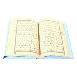 Rahle Boy Kur'an-ı Kerim (2 Renkli, Mavi, Mühürlü) - 3